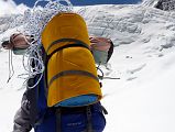 05 Climbing Sherpa Lal Singh Tamang Carries Our Equipment Through The Broken Up East Rongbuk Glacier On The Way To Lhakpa Ri Camp I 